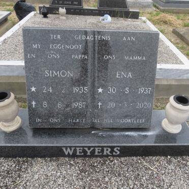 WEYERS Simon 1935-1987 &amp; Ena 1937-2020