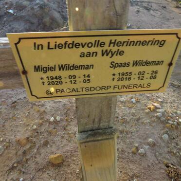 WILDEMAN Migiel 1948-2020 & Spaas 1955-2016