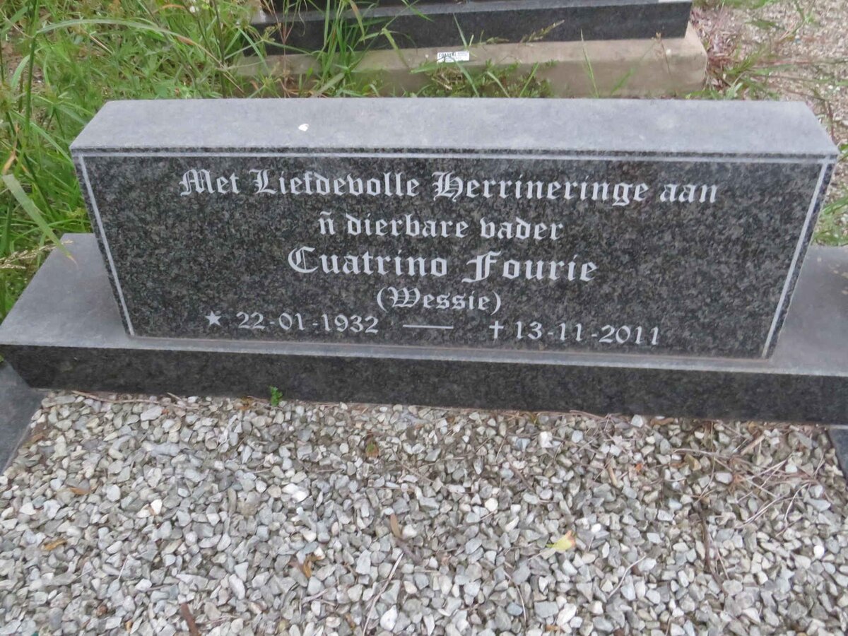 WESTHUYSEN Cuatrino Fourie, van der 1932-2011 &amp; Maria CONRADIE 1931-1994