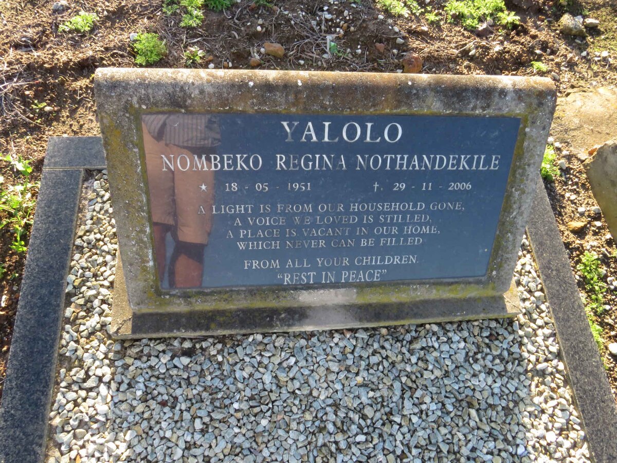 YALOLO Nombeko Regina Nothandekile 1951-2006