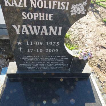 YAWANI Kazi Nolifisi Sophie 1925-2009
