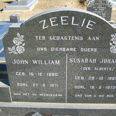 ZEELIE John William 1880-1971 &amp; Susarah Johanna ALBERTS 1889-1972