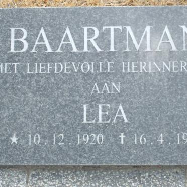 BAARTMAN Lea 1920-1997
