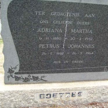 COETZEE Petrus Johannes 1882-1964 &amp; Adriana Martha 1880-1957