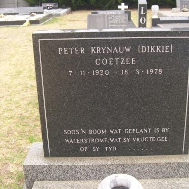 COETZEE Peter Krynauw 1920-1978