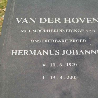 HOVEN Hermanus Johannes, van der 1920-2005