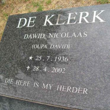 KLERK Dawid Nicolaas, de 1936-2002