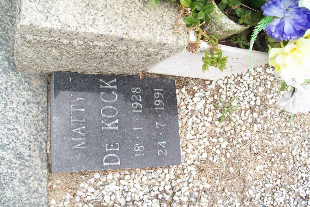 KOCK Matty, de 1928-1991