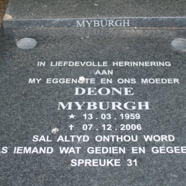 MYBURGH Deone 1959-2006