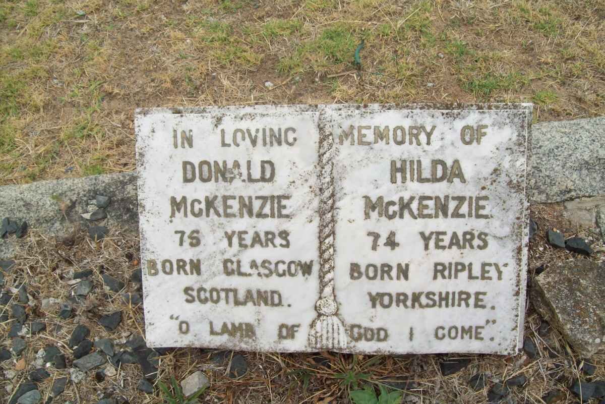 McKENZIE Donald &amp; Hilda 