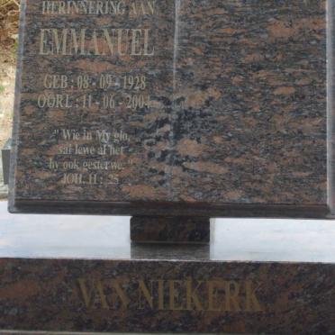 NIEKERK Emmanuel, van 1928-2004