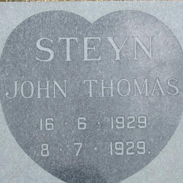 STEYN John Thomas 1929-1929