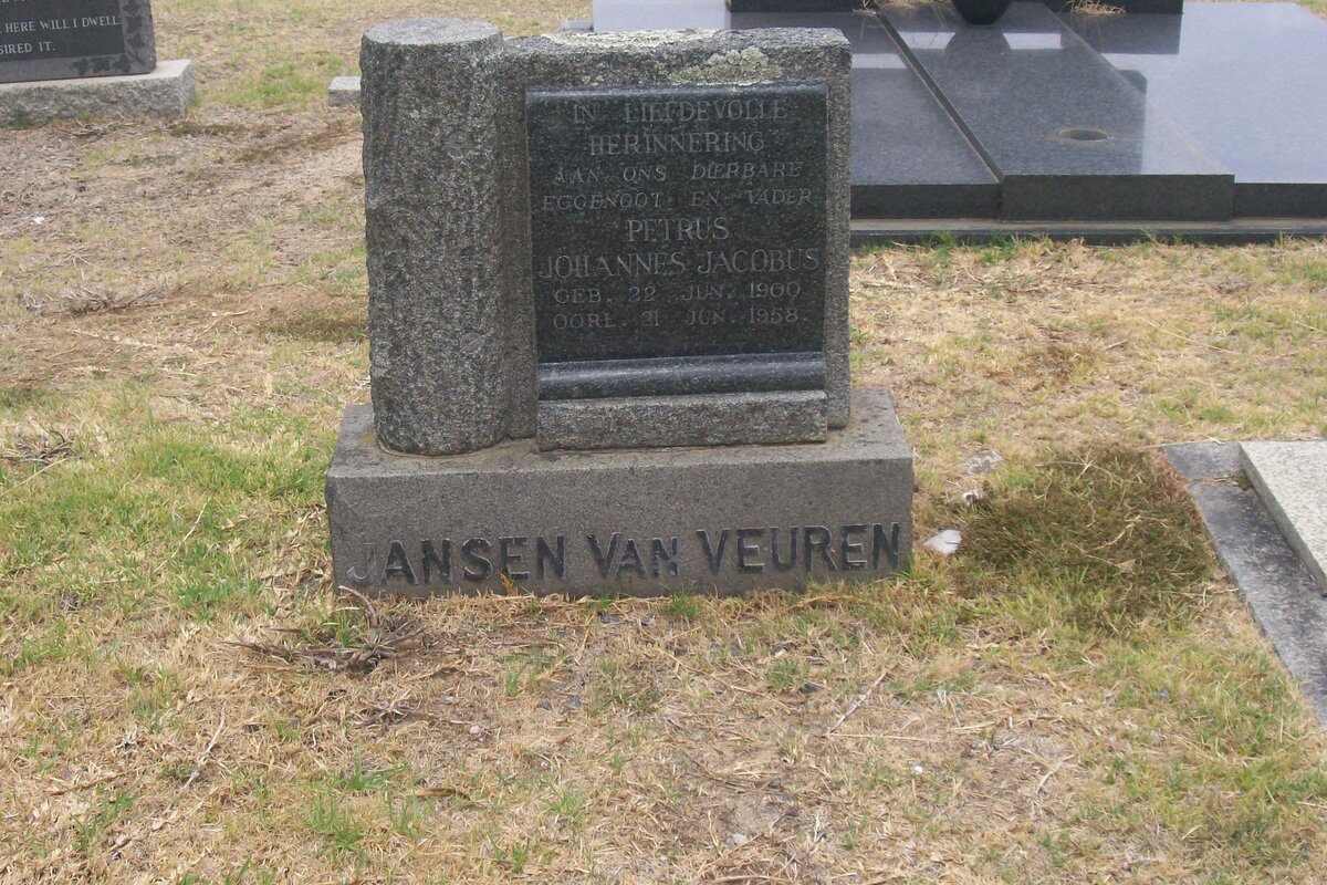 VUUREN Petrus Johannes Jacobus, Jansen van 1900-1958