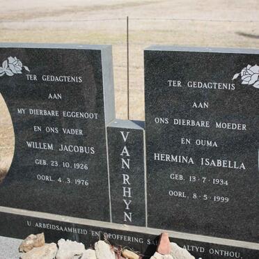 RHYN Willem Jacobus, van 1926-1976 &amp; Hermina Isabella 1934-1999
