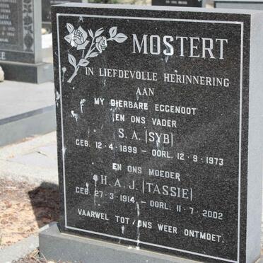 MOSTERT S.A. 1899-1973 &amp; H. J. 1914-2002