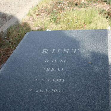 RUST B.H.M. 1933-2003