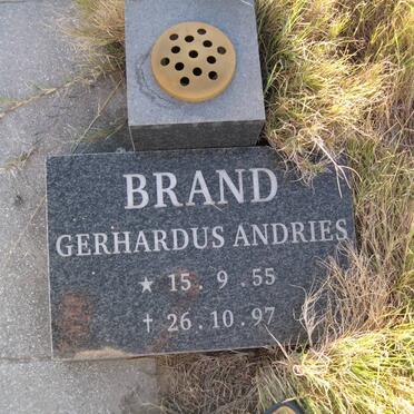 BRAND Gerhardus Andries 1955-1997