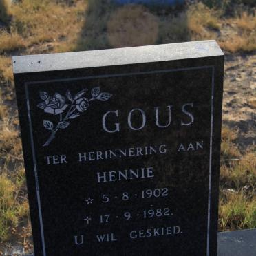 GOUS Hennie 1902-1982