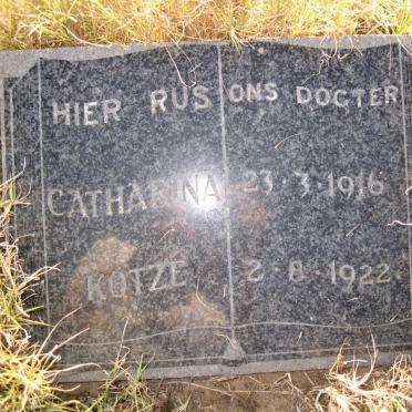 KOTZE Catharina 1916-1922