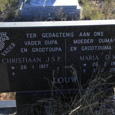 LOUW Christiaan J.S.P. 1917-  &amp; Maria D.M. 1919-2003