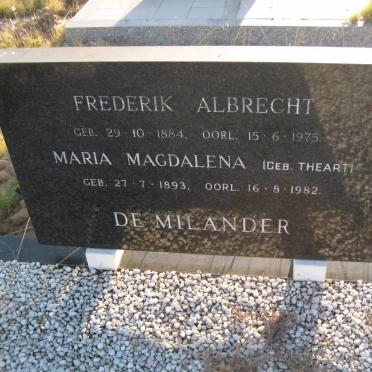 MILANDER Frederik Albrecht, de 1884-1975 &amp; Maria Magdalena THEART 1893-1982