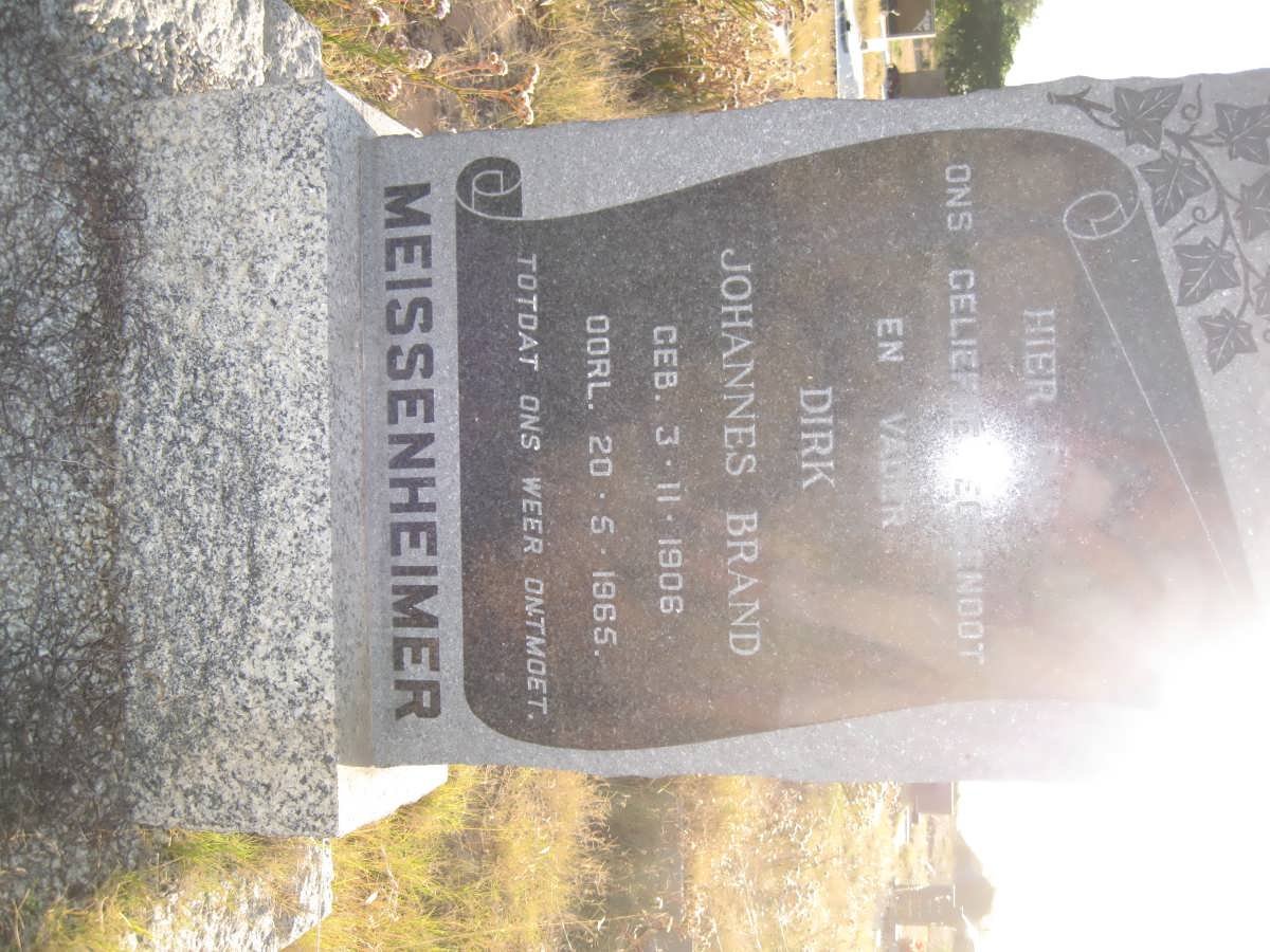 MEISSENHEIMER Dirk Johannes Brand 1906-1965