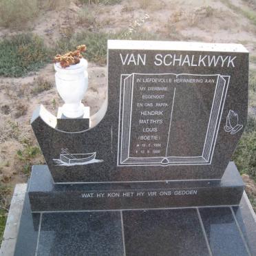 SCHALKWYK Hendrik Matthys Louis, van 1956-1998