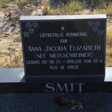 SMIT Anna Jacoba Elizabeth nee MEISSENHEIMER 1911-1998