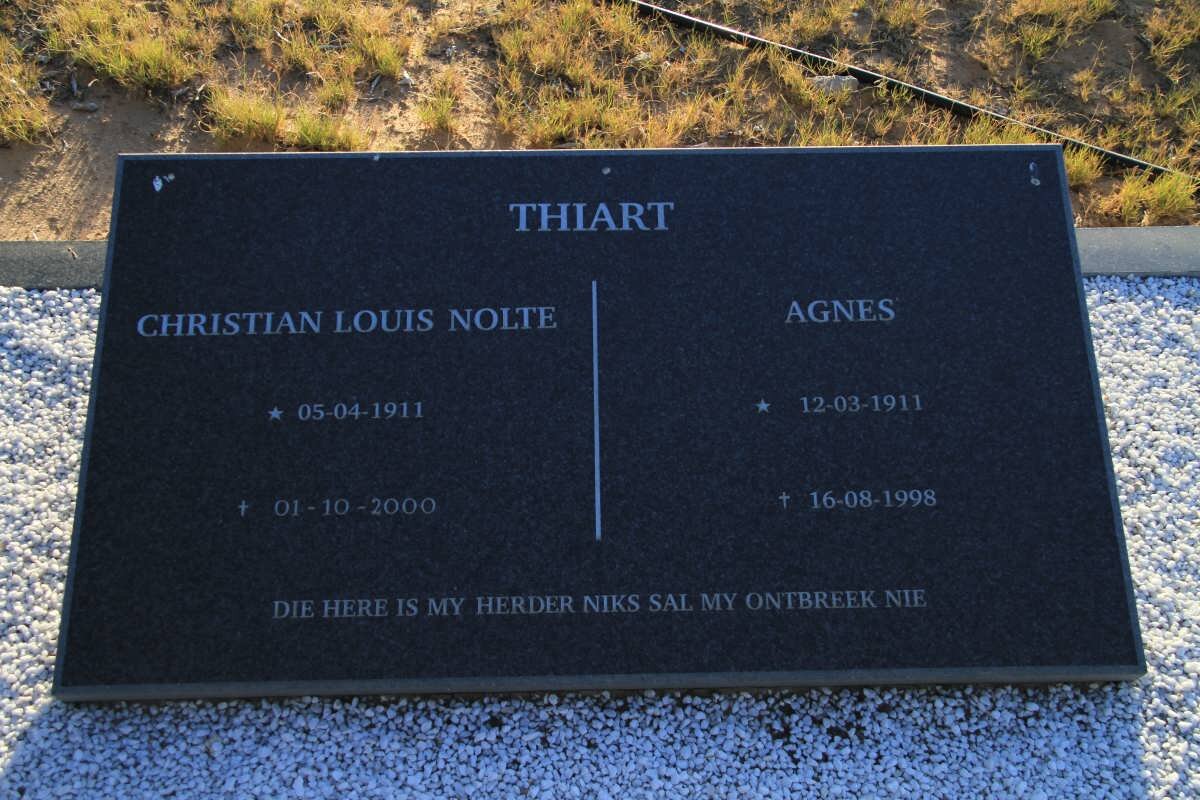 THIART Christiaan Louis Nolte 1911-2000 &amp; Agnes 1911-1998