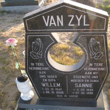 ZYL Willem, van 1940-2005 &amp; Sannie 1945-1998