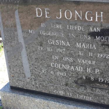 JONGH Coenraad H.P., de 1913-1979 &amp; Gesina Maria 1917-1972
