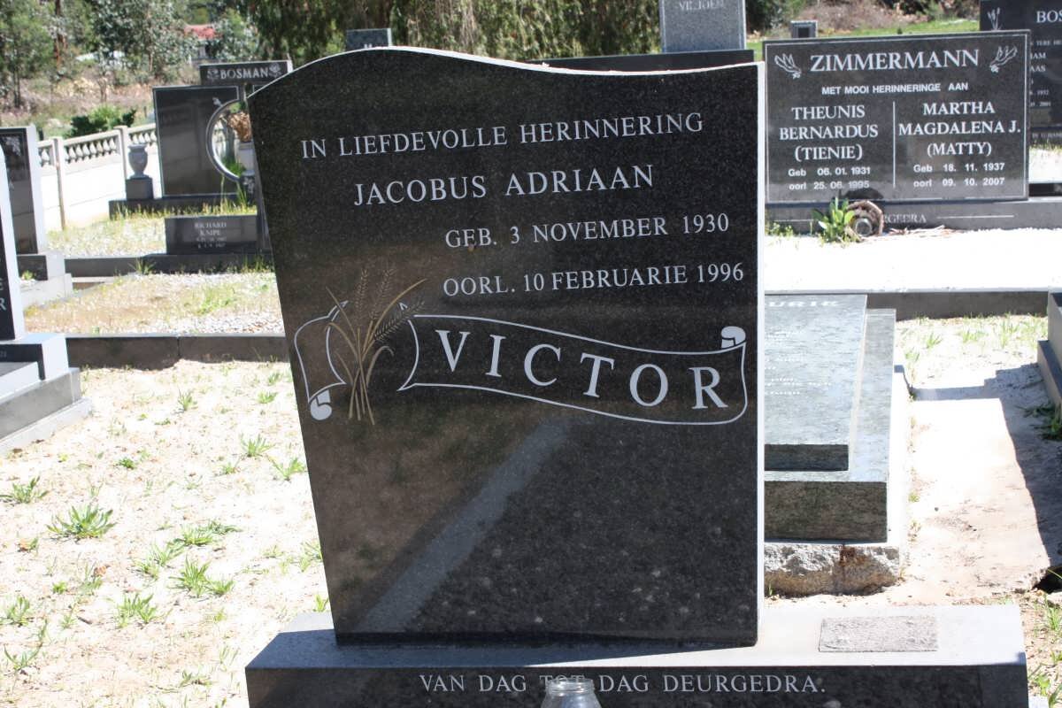 VICTOR Jacobus Adriaan 1930-1996
