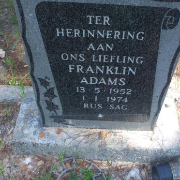 ADAMS Franklin 1952-1974