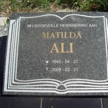 ALI Matilda 1945-2008