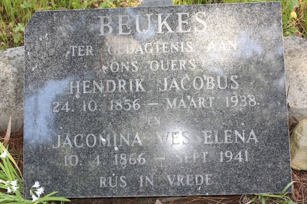 BEUKES Hendrik Jacobus 1856-1938 &amp; Jacomina Wesselena 1866-1941