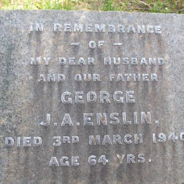 ENSLIN George J.A. -1940