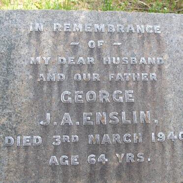 ENSLIN George J.A. -1940