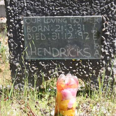 HENDRICKS Thelma 1931-1992