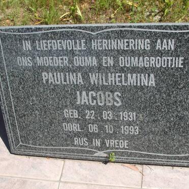 JACOBS Paulina Wilhelmina 1931-1993