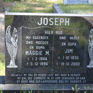 JOSEPH Jim 1936-2000 &amp; Maggie M. 1944-1994