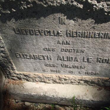 ROUX Elizabeth Alida, le nee VILJOEN 1915-1939
