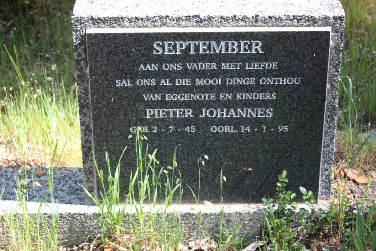 SEPTEMBER Pieter Johannes 1945-1995