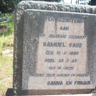 SASS Samuel 1860-1945
