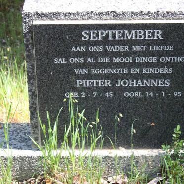 SEPTEMBER Pieter Johannes 1945-1995