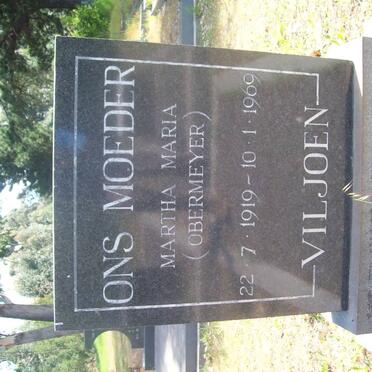 VILJOEN Martha Maria nee OBERMEYER 1919-1969