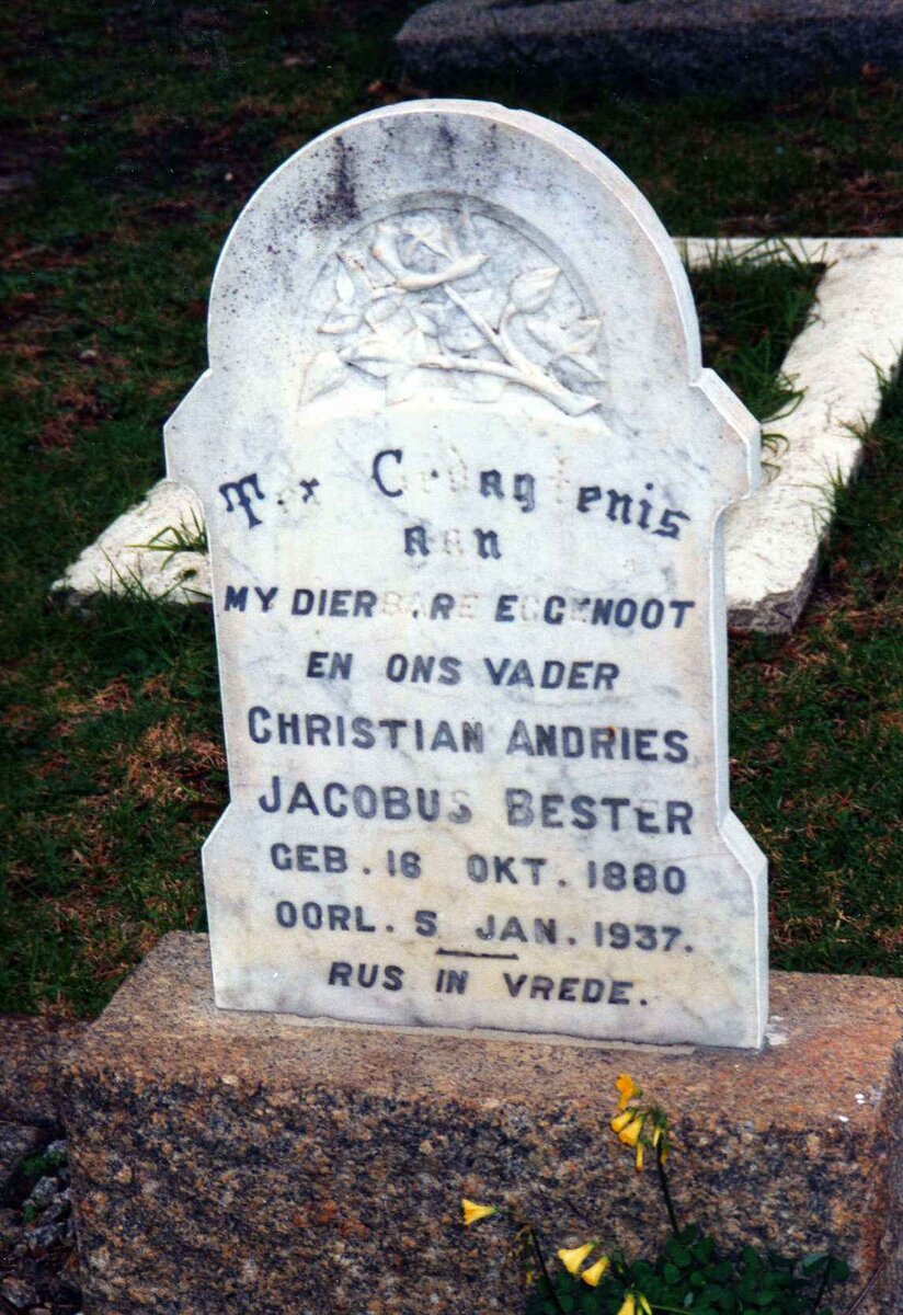 BESTER Christian Andries Jacobus 1880-1937