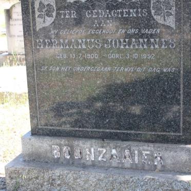 BOONZAAIER Hermanus Johannes 1900-1952