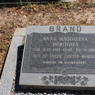 BRAND Anna Magdalena Dorothea 1913-1980