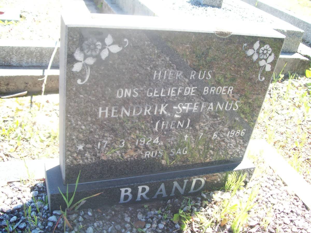 BRAND Hendrik Stefanus 1924-1986