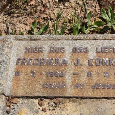 CONRADIE Fredrieka J. 1962-1962